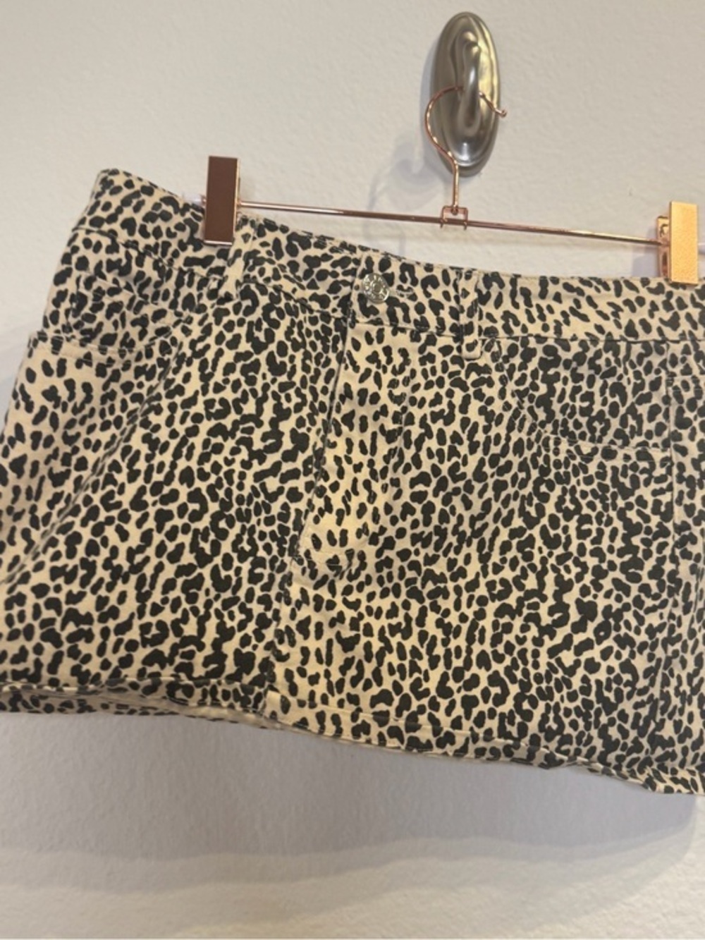 Edikted Leopard-Print Mini Skirt in Beige and Black